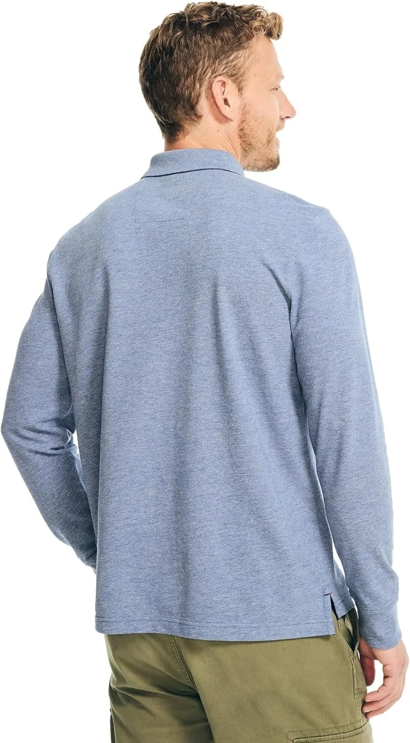 Nautica Men's Classic Fit Long-Sleeve Deck Polo
