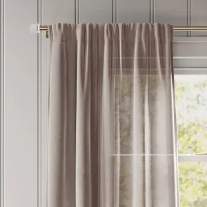 New - 54"x108" Light Filtering Textural Sheer Curtain Panel Brown - Threshold
