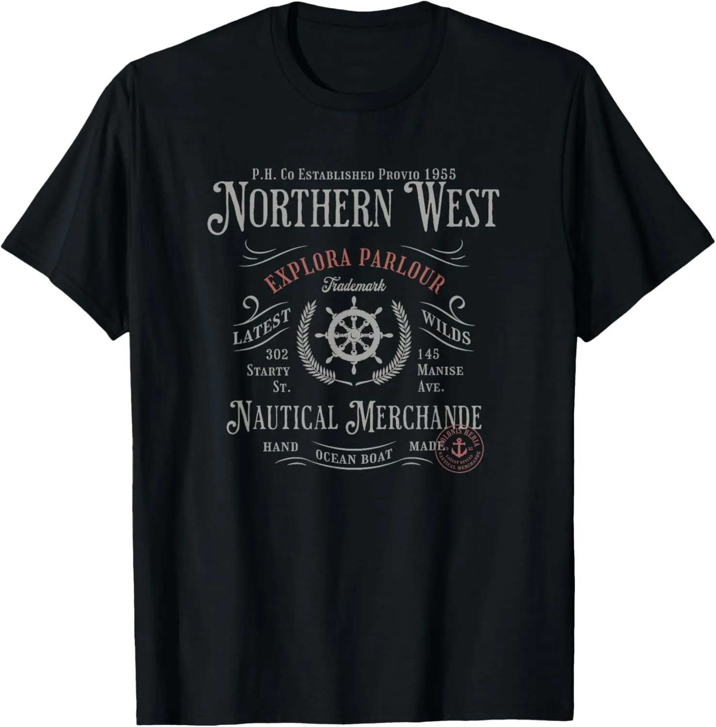 Northern West Nautical Explorers, Ocean Wave Shipper Fantasy T-Shirt