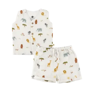 Organic Muslin Vest & Shorts Set | Squad Goals