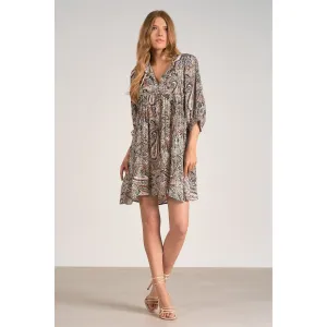 Paisley Print Babydoll Dress