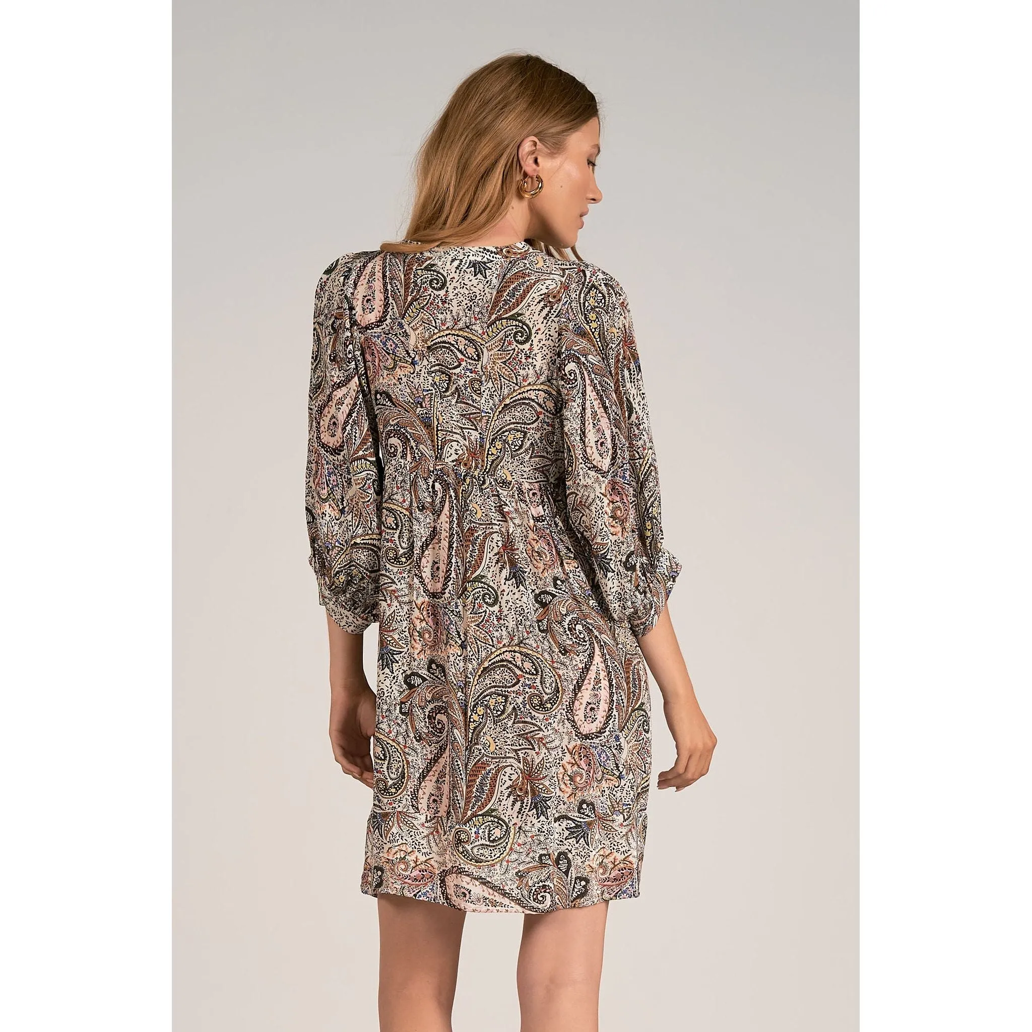 Paisley Print Babydoll Dress