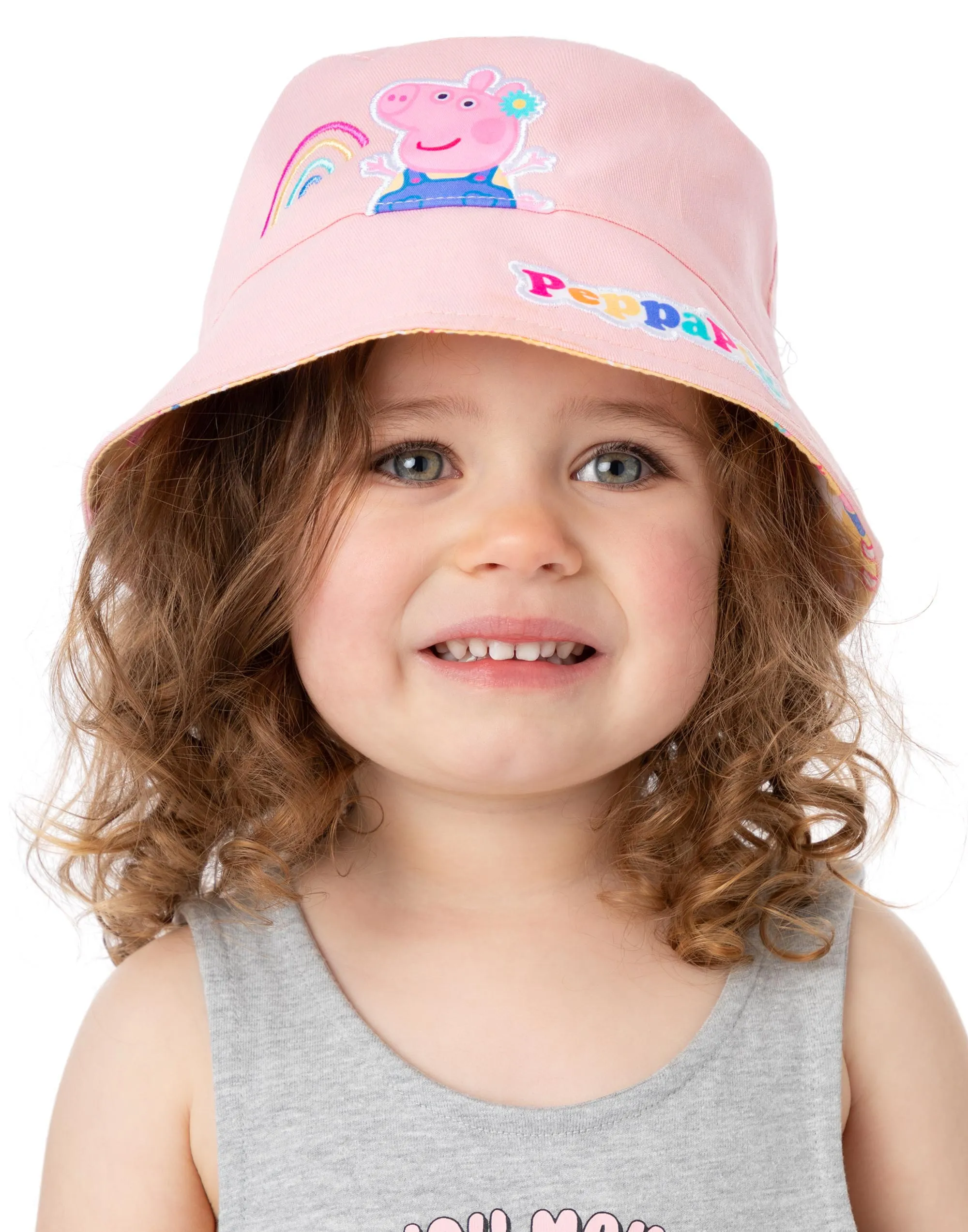 Peppa Pig Girls Reversible Bucket Sun Hat