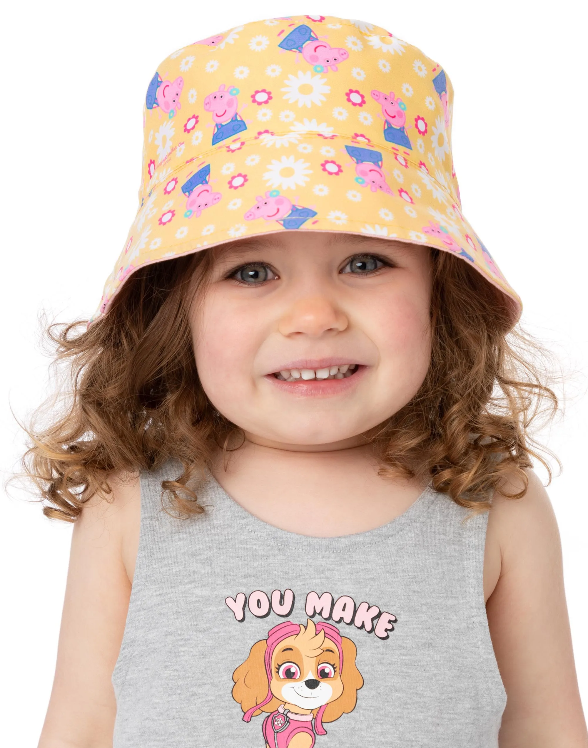 Peppa Pig Girls Reversible Bucket Sun Hat