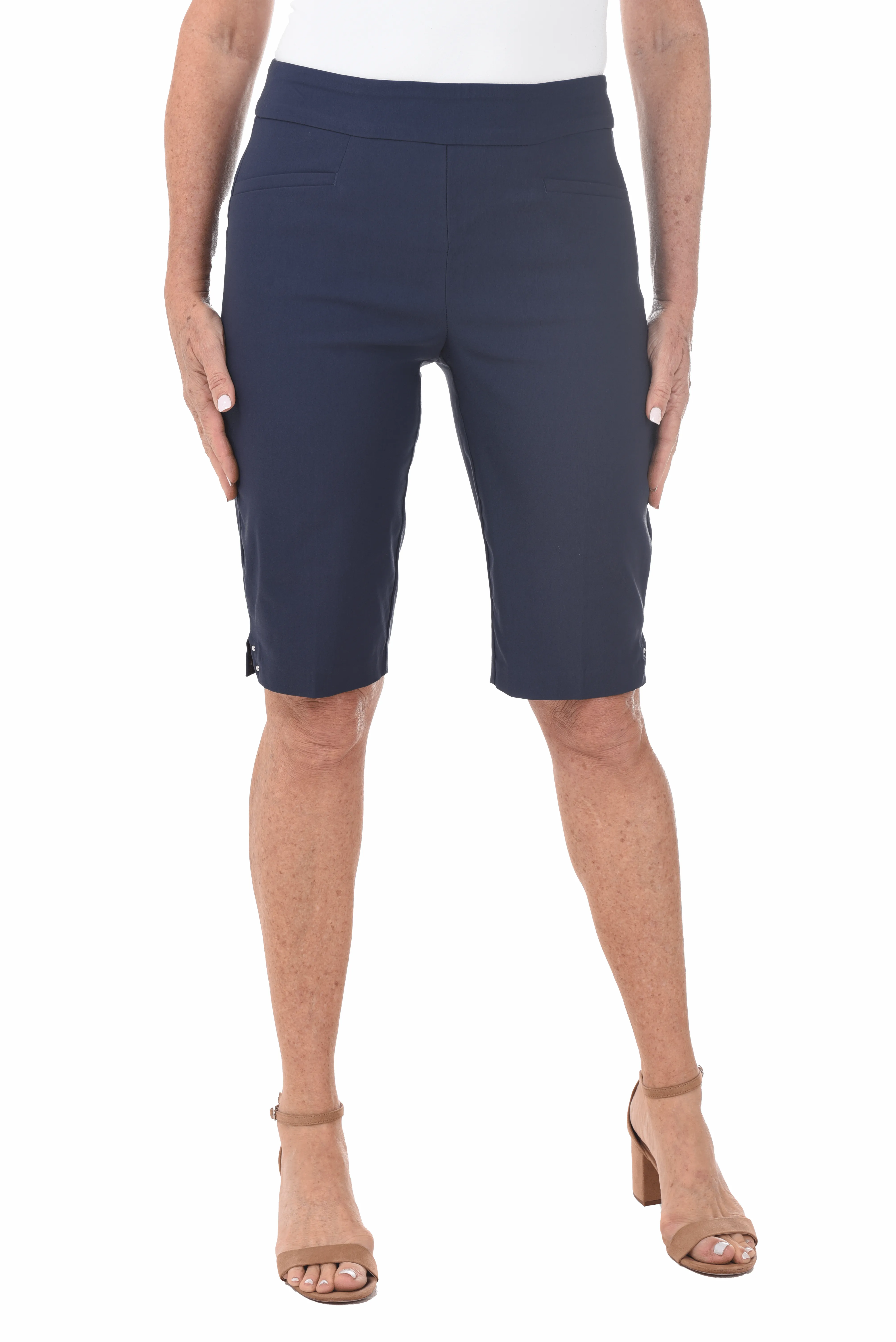 Petite Pull-On Stud Hem Bermuda Short