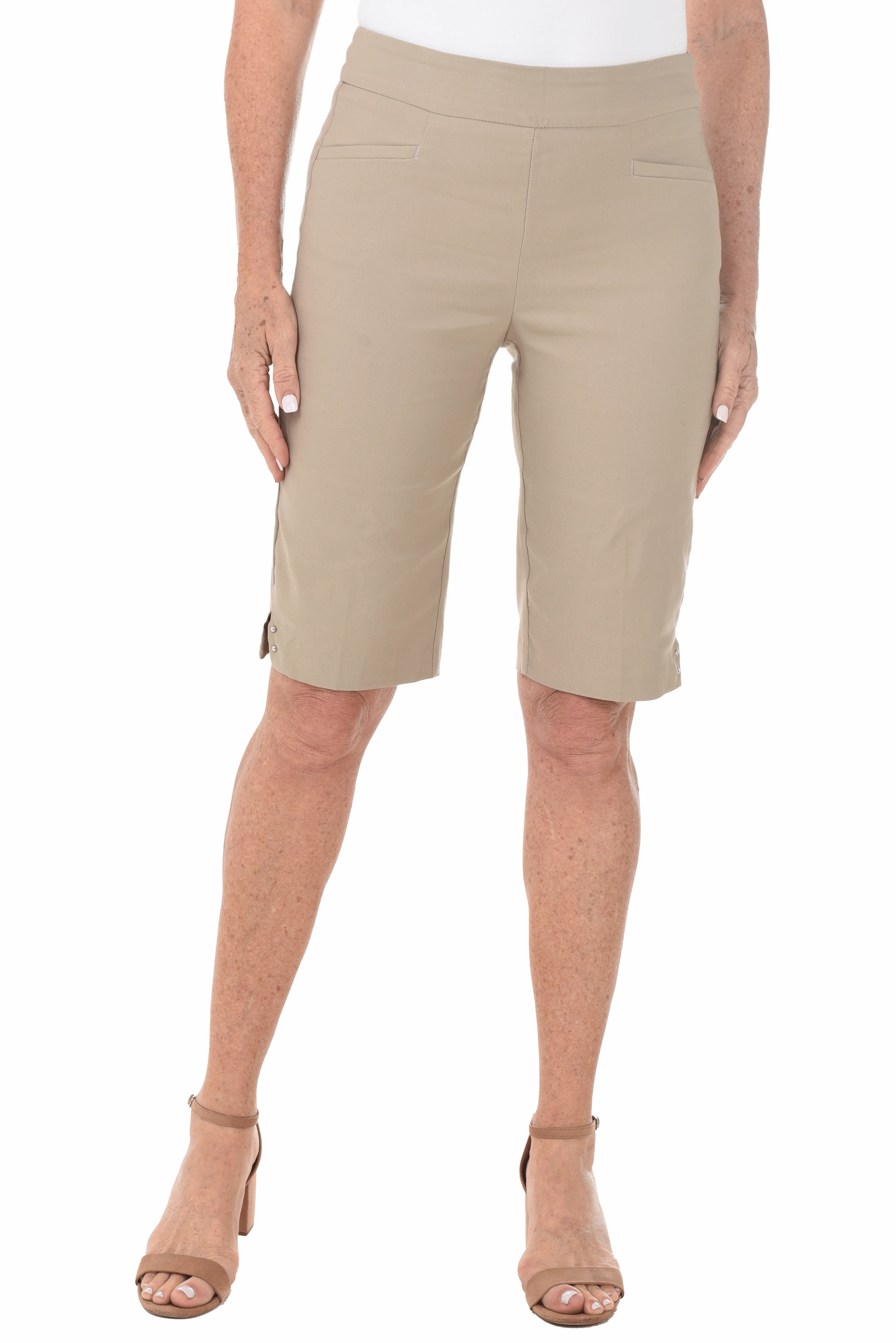 Petite Pull-On Stud Hem Bermuda Short