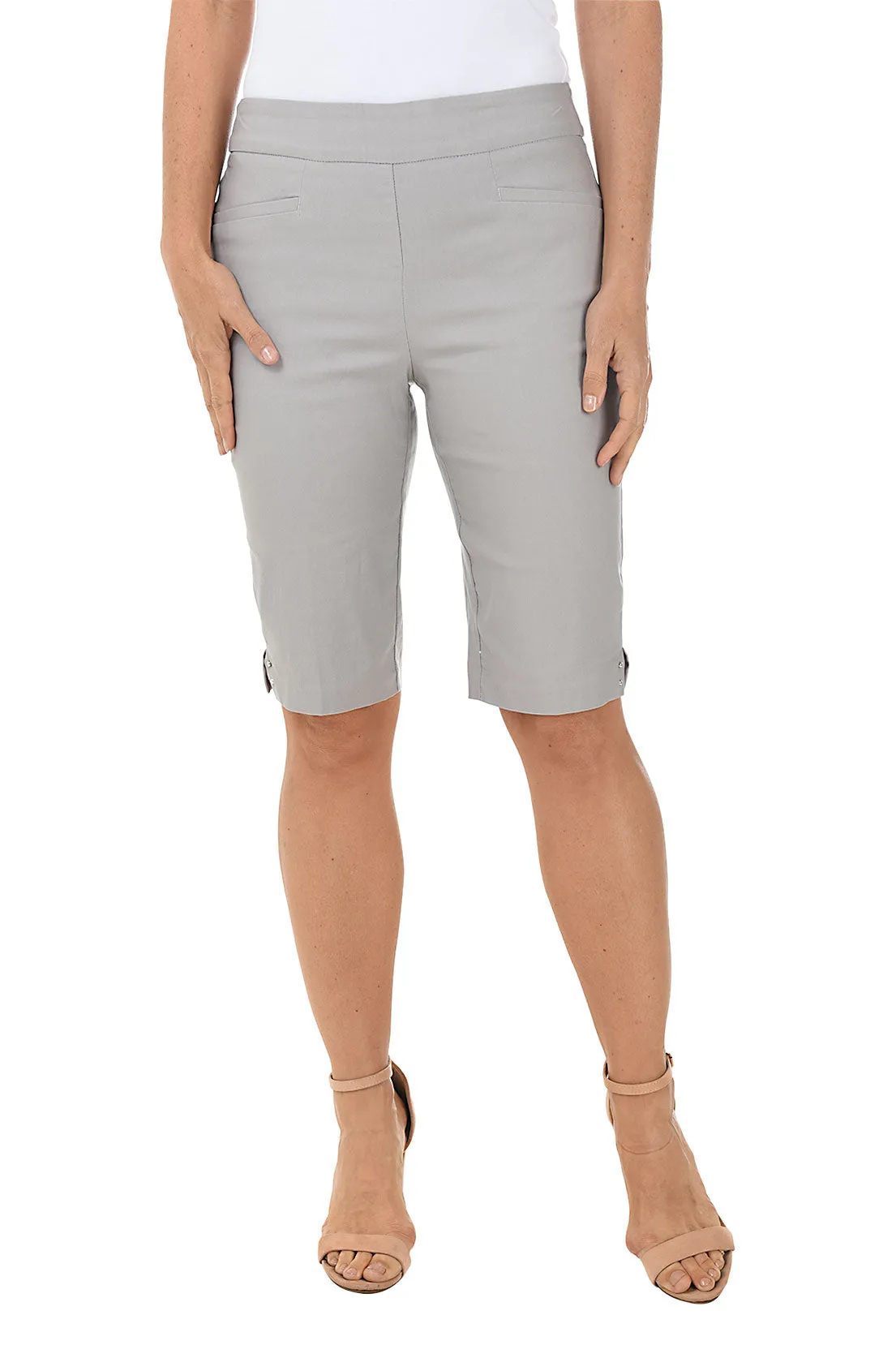 Petite Pull-On Stud Hem Bermuda Short