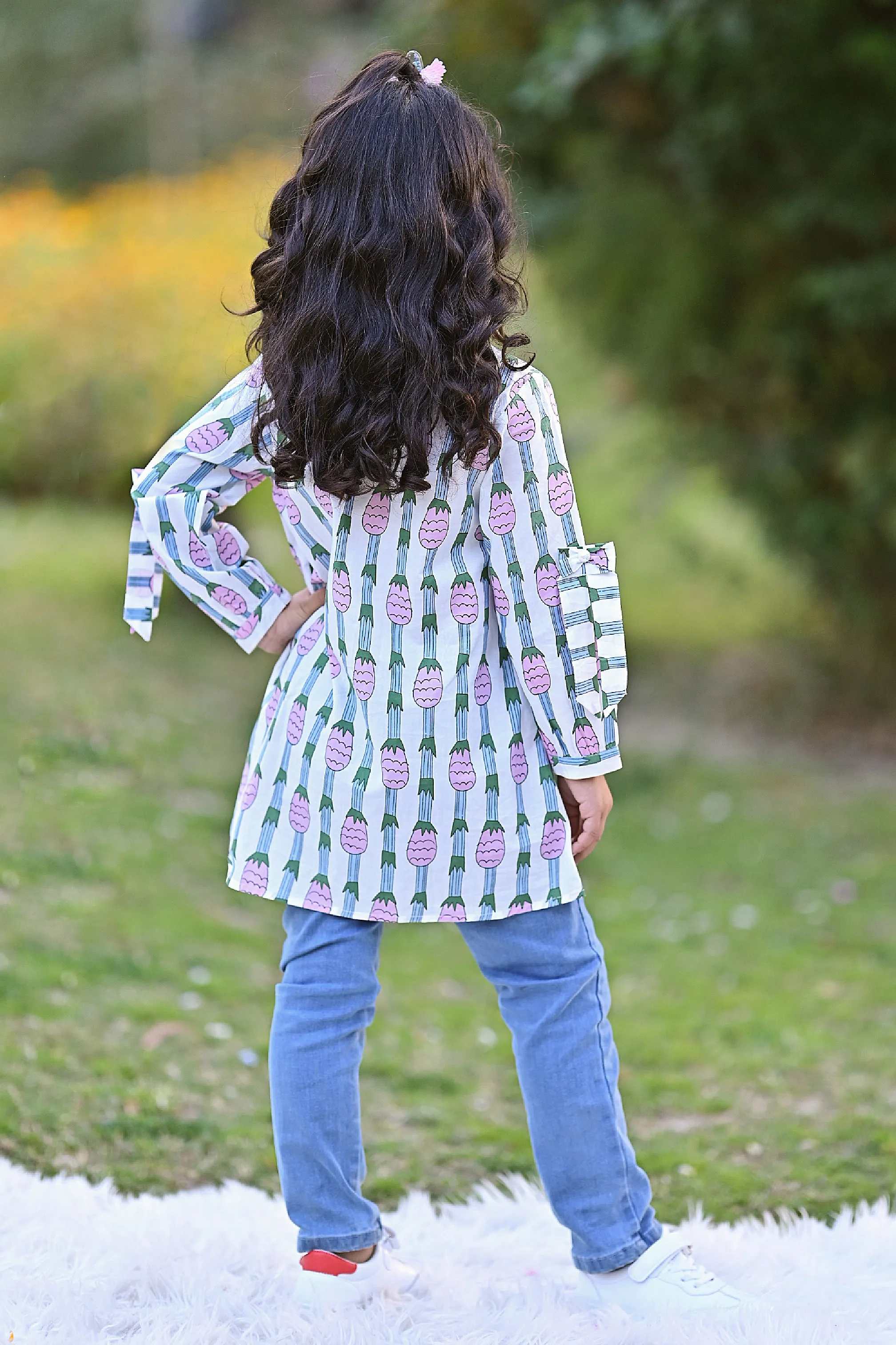 Pineapple Stripes Cotton Top