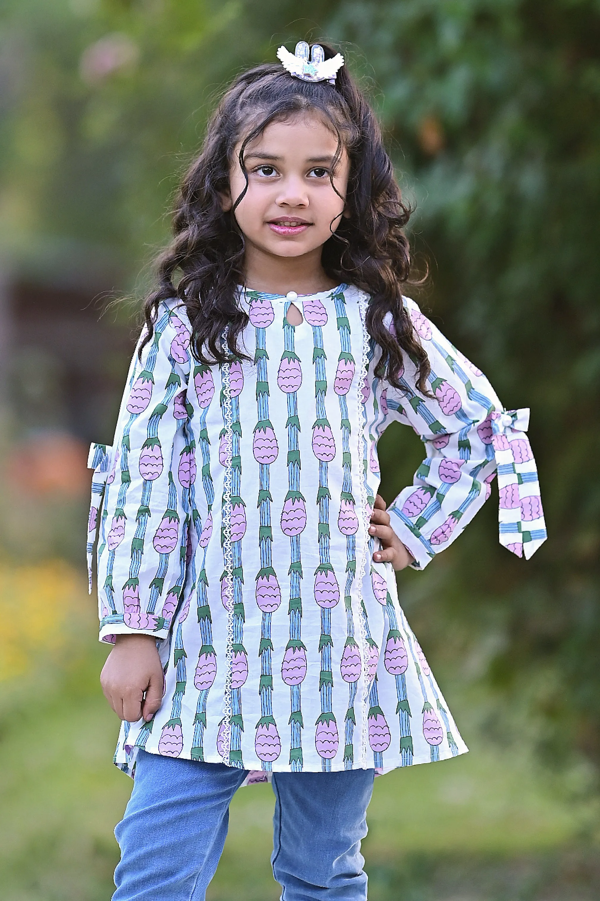 Pineapple Stripes Cotton Top