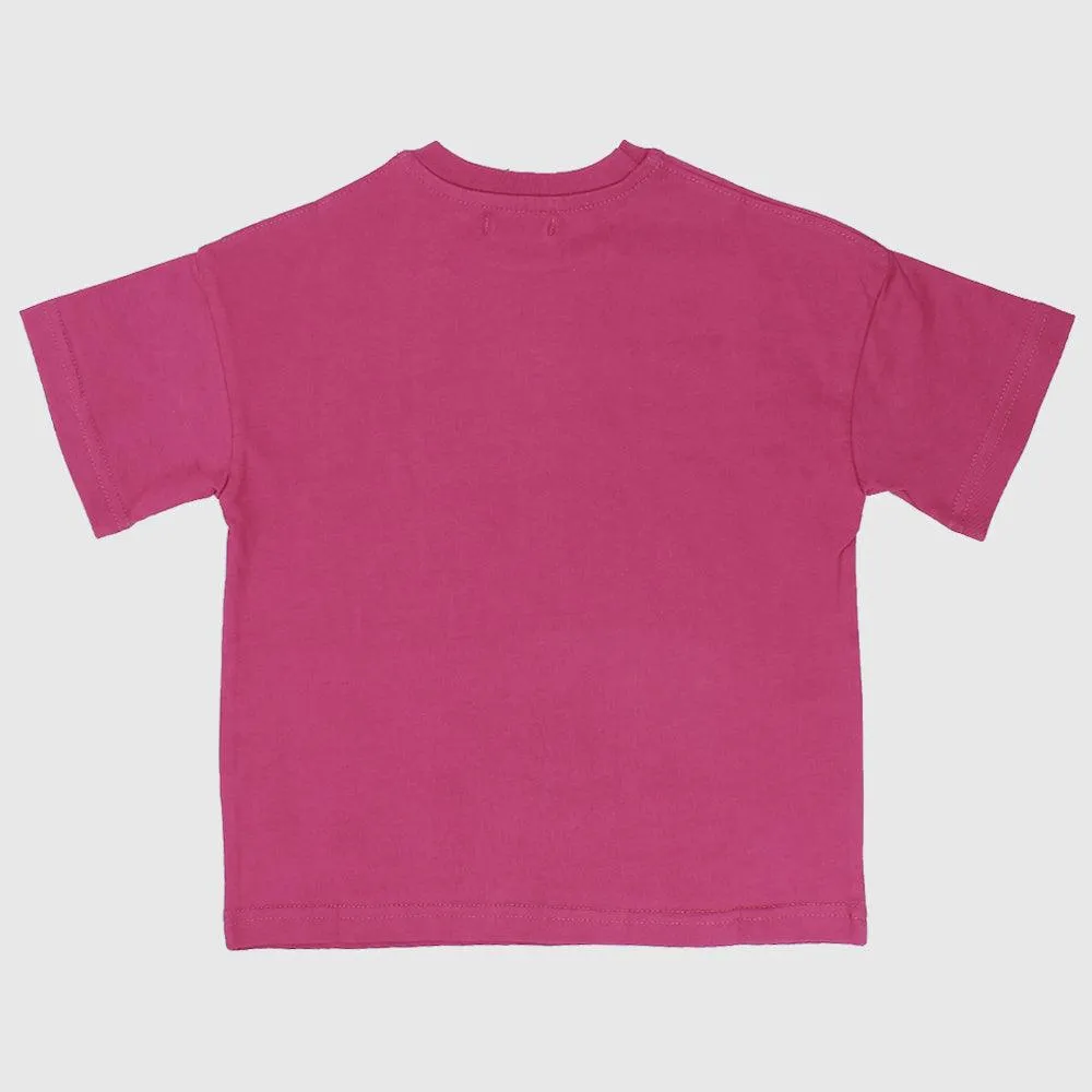 Plain Fuchsia Short-Sleeved T-Shirt