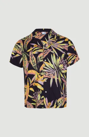 Print Shirt | Black Tropical Flower