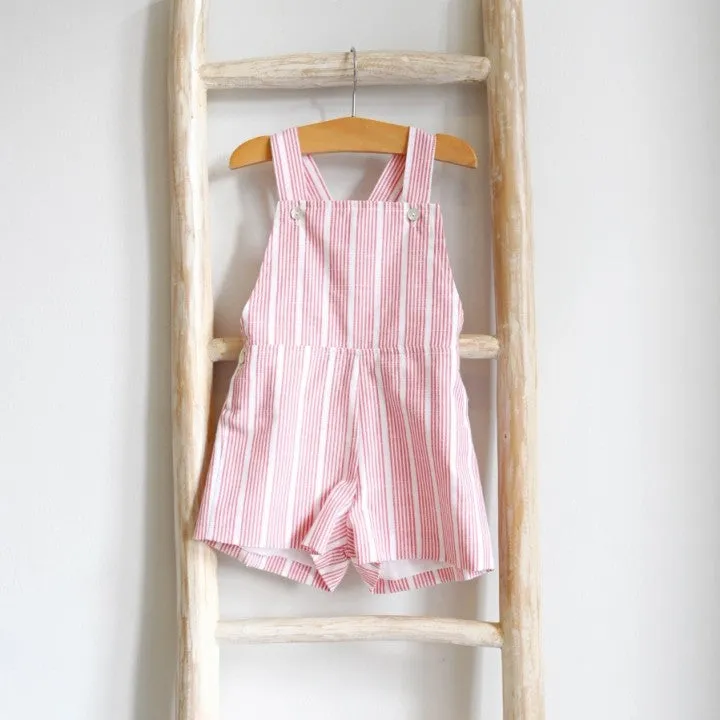 Red Stripes Shortalls