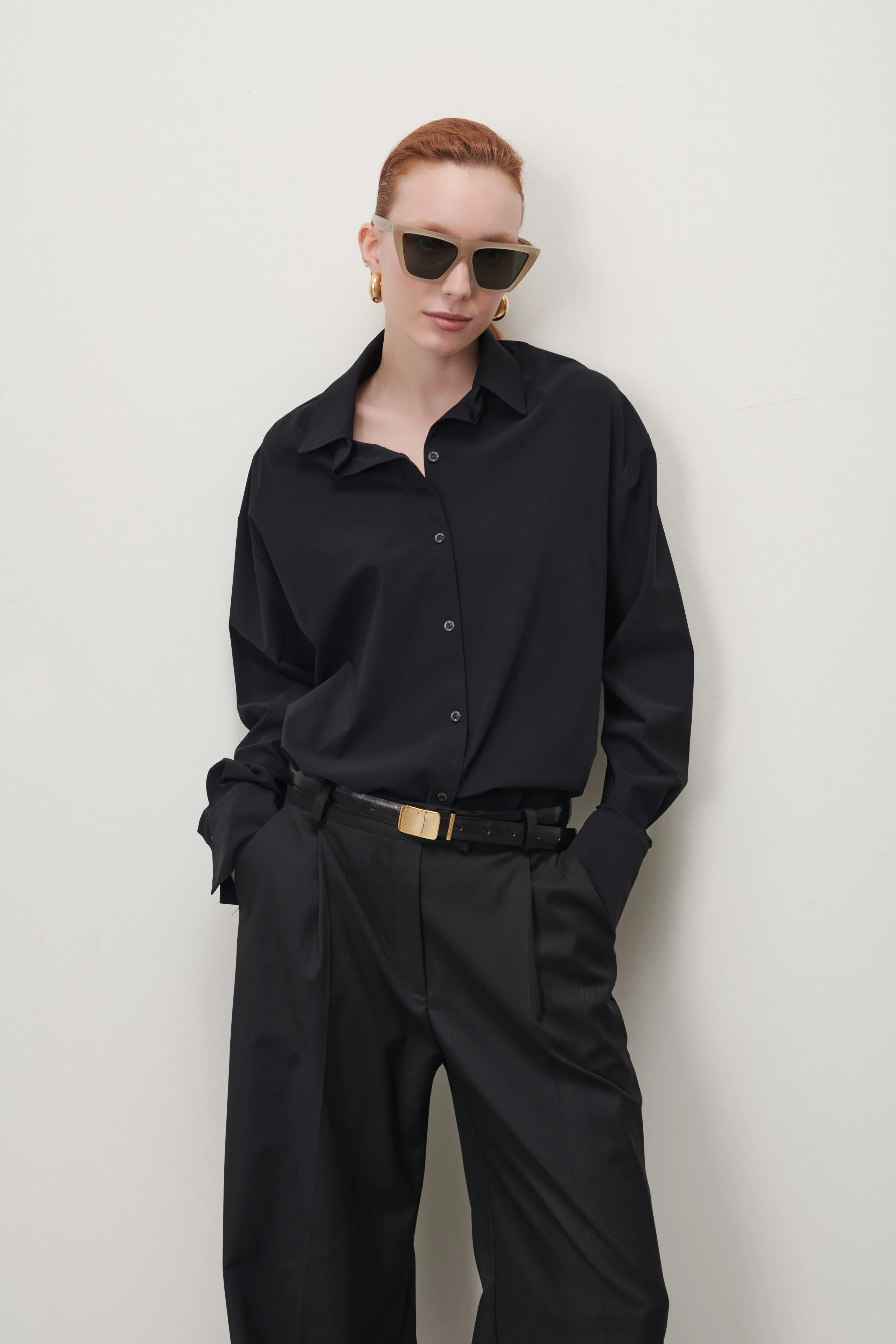 Sally Blouse Technical Jersey | Black