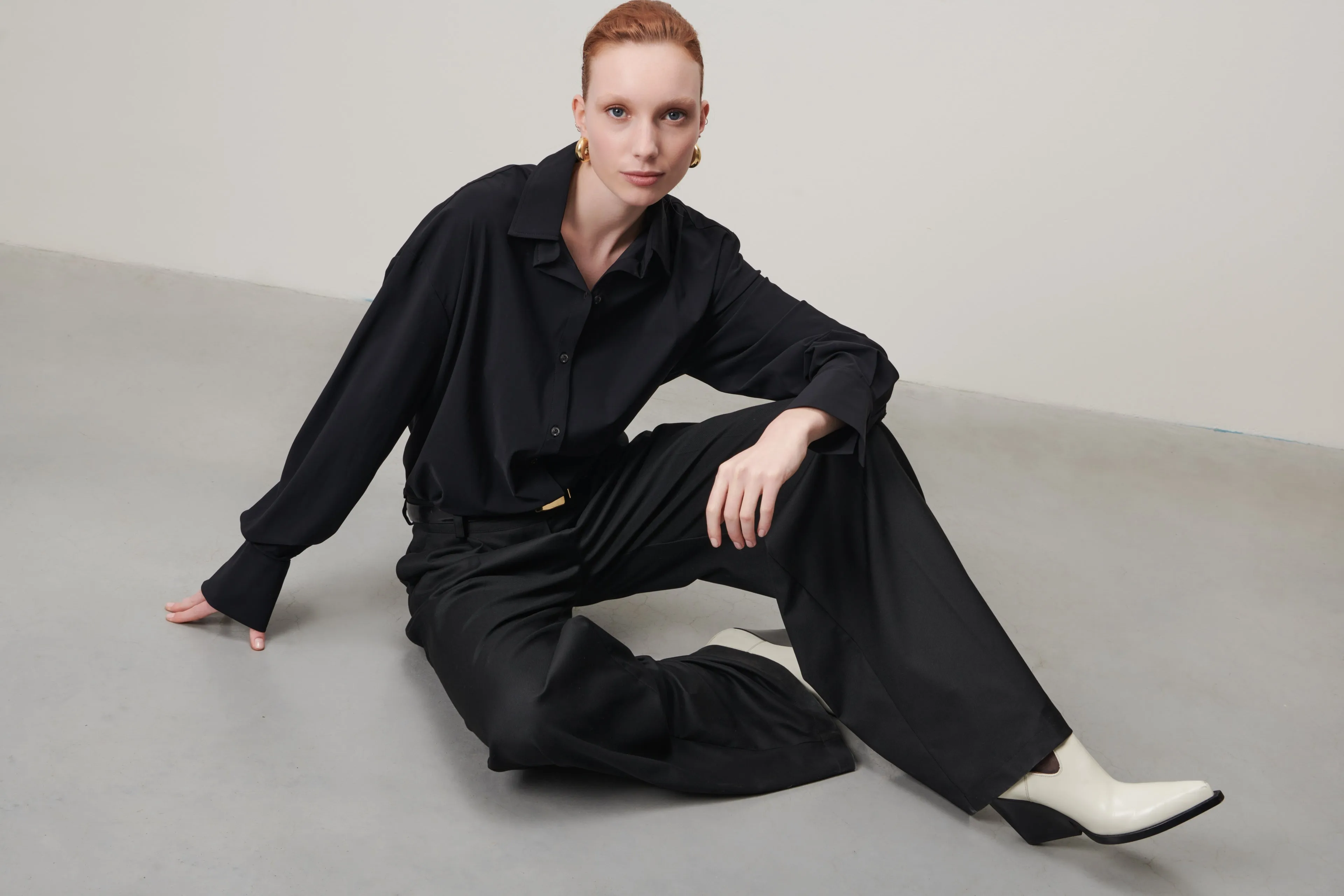 Sally Blouse Technical Jersey | Black
