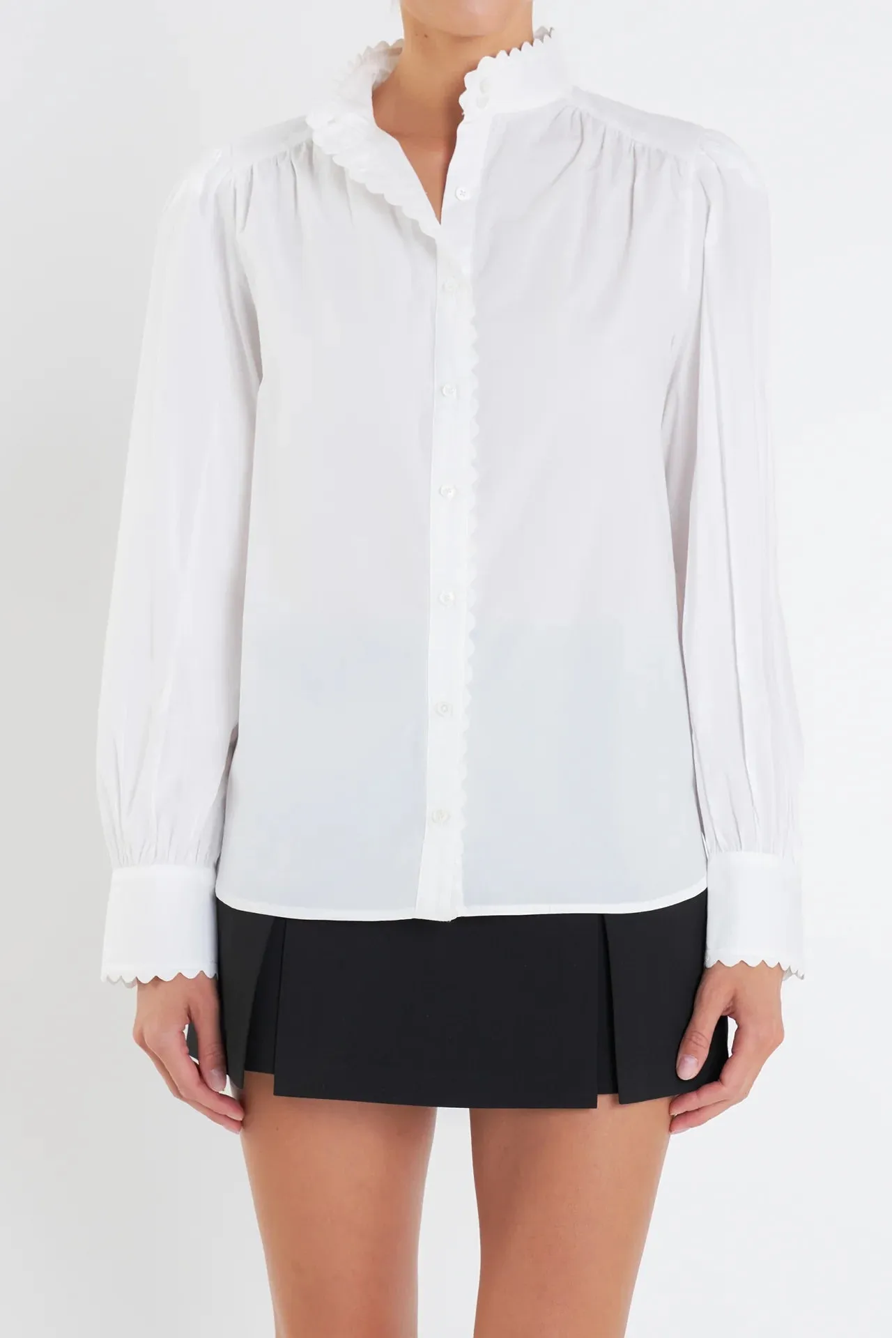 Scallop Trim Shirt