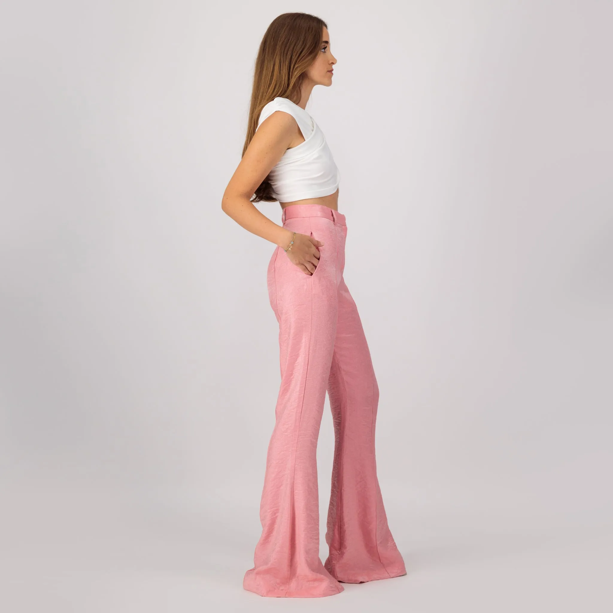 Shimmer flare pants