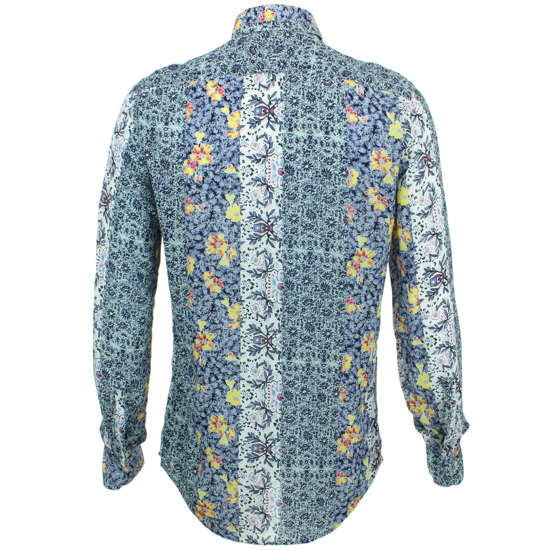 Slim Fit Long Sleeve Shirt - Floral Stripe