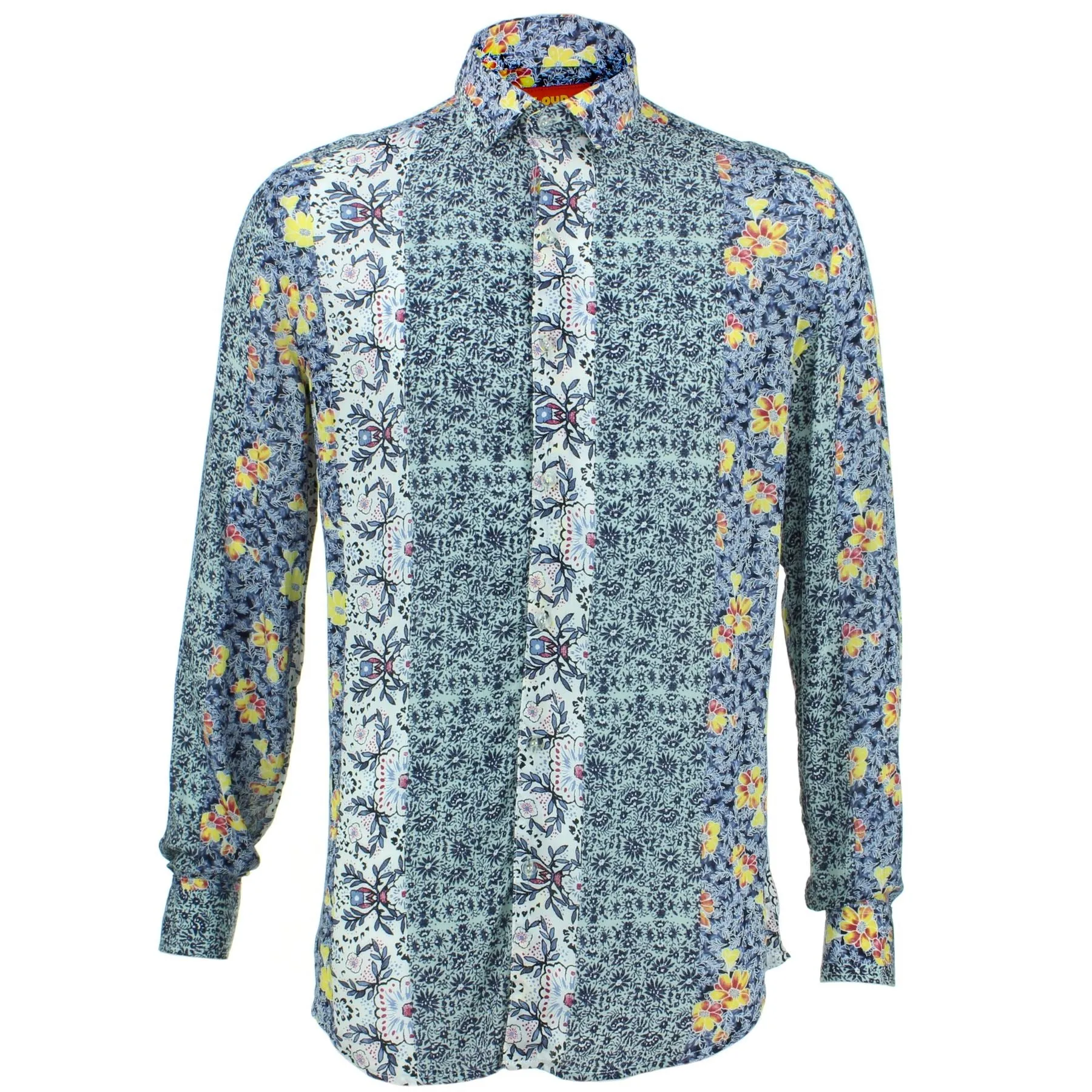Slim Fit Long Sleeve Shirt - Floral Stripe