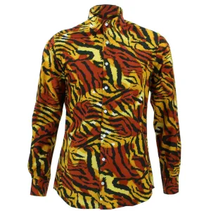 Slim Fit Long Sleeve Shirt - Tiger