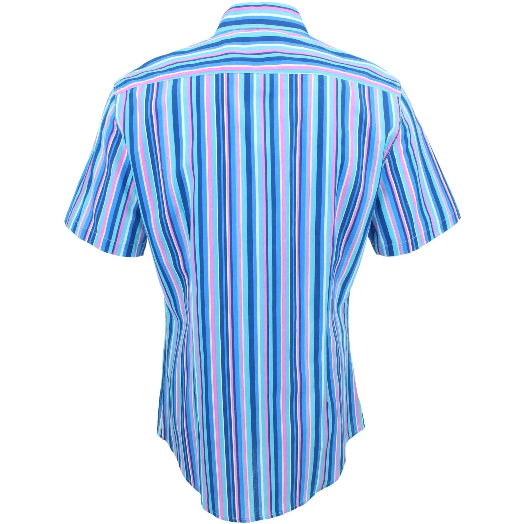 Slim Fit Short Sleeve Shirt - Bayadere Stripes