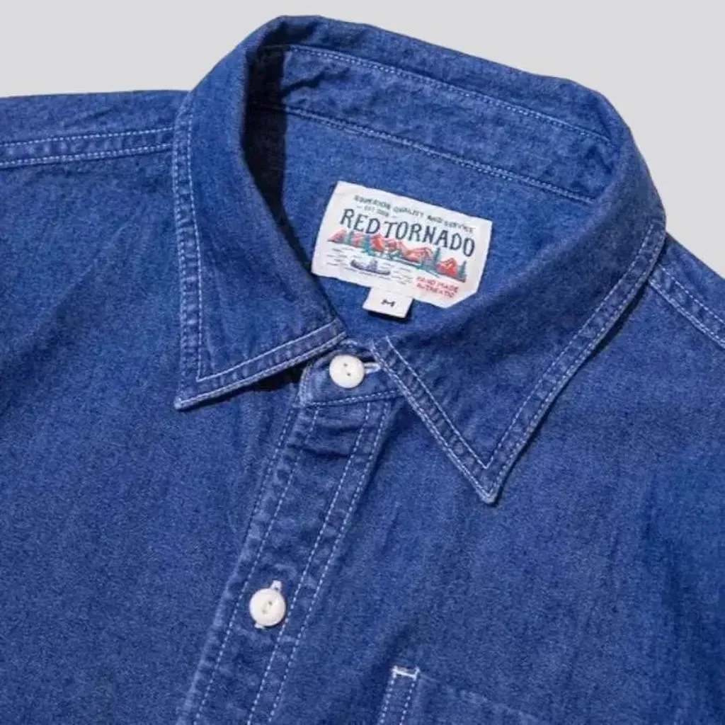 Street men's jean shirt
