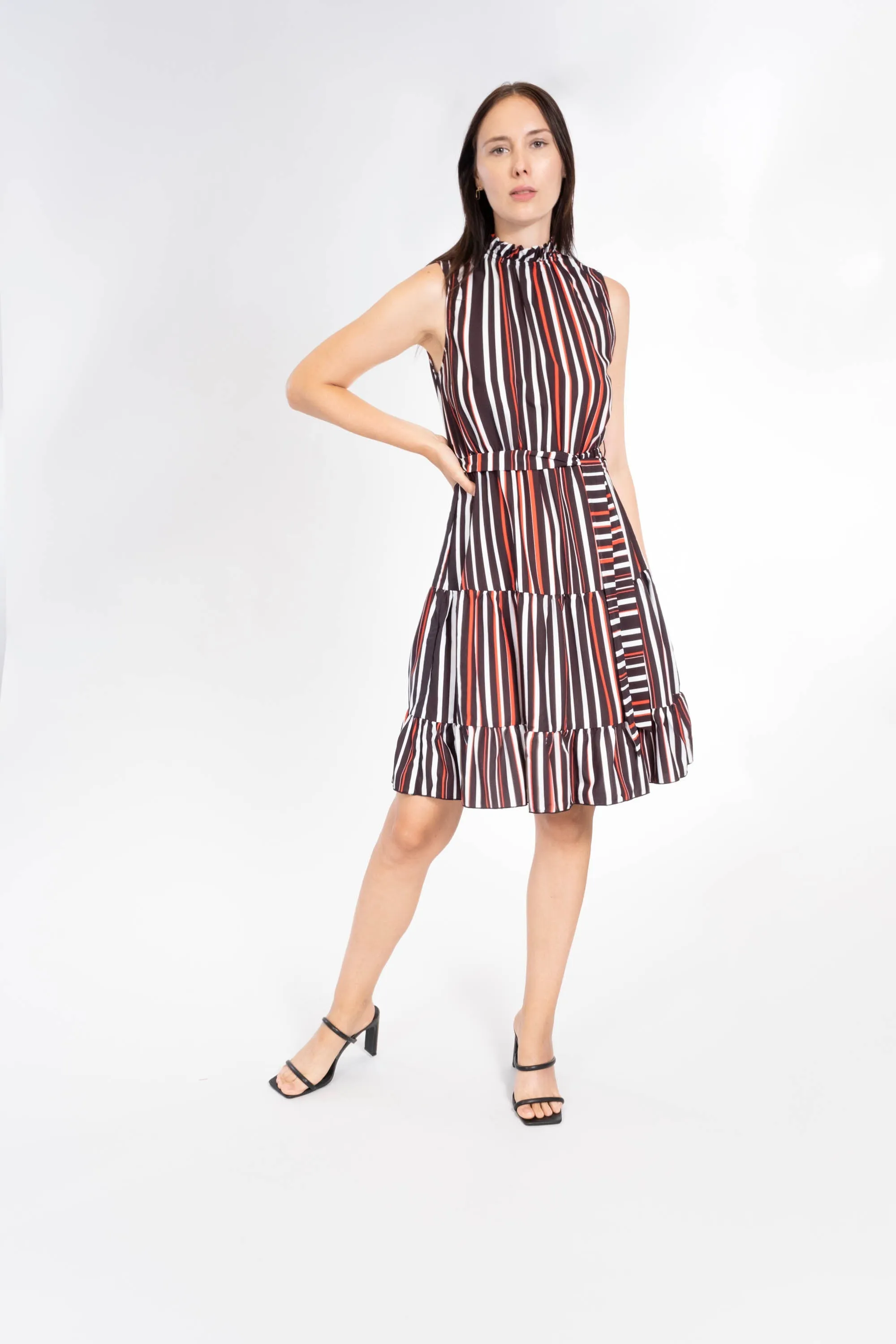 STRIPE SLESS DRESS