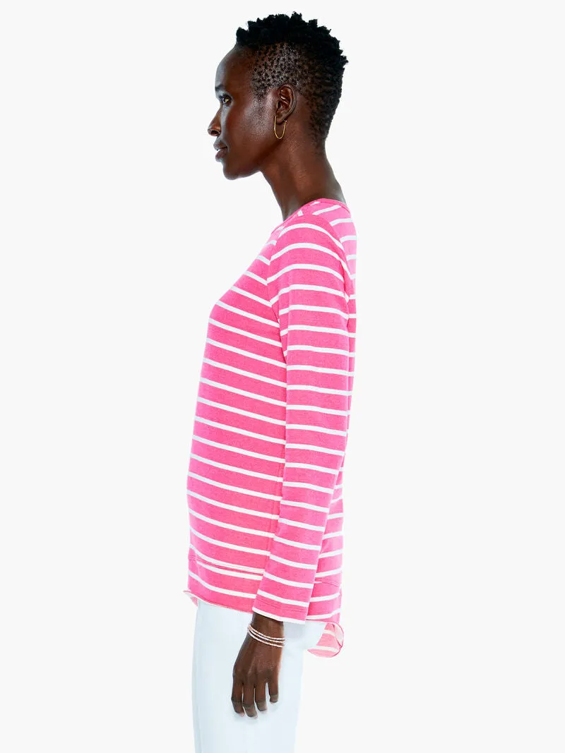 Striped Angle Top in Pink Multi