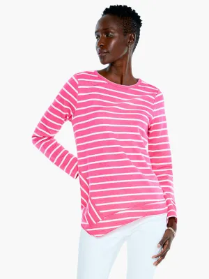 Striped Angle Top in Pink Multi
