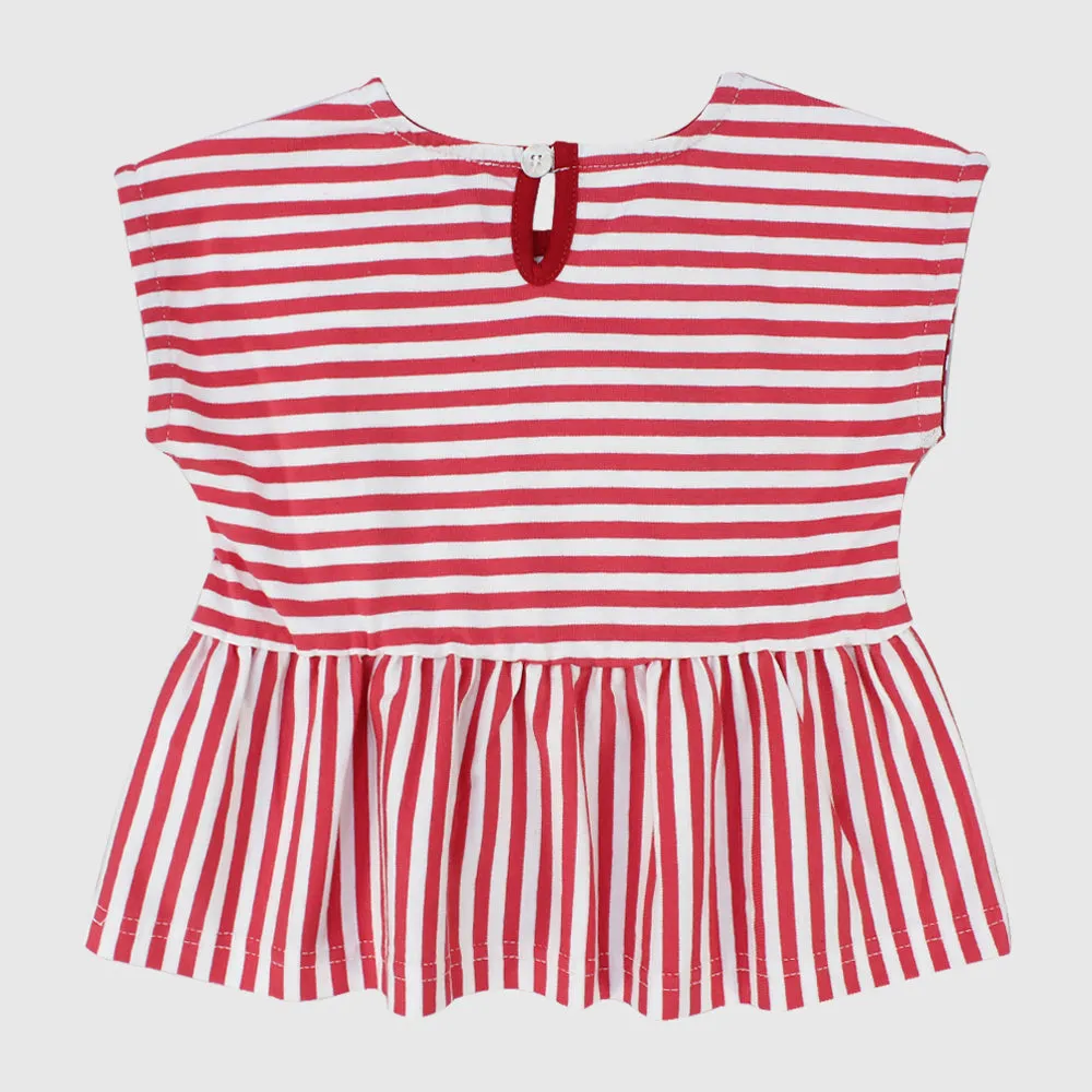 Striped Sleeveless Blouse
