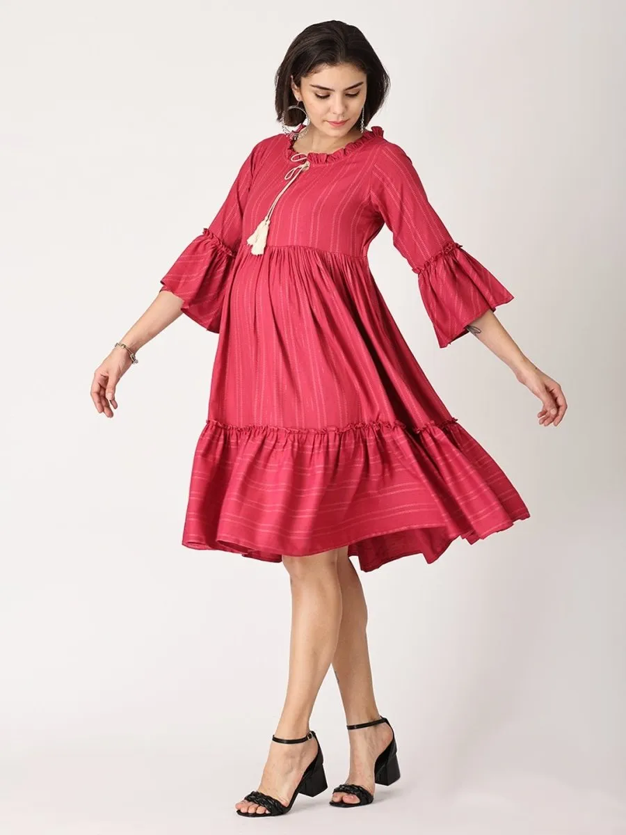 Sugar Berry Maternity Dress with Nursing
