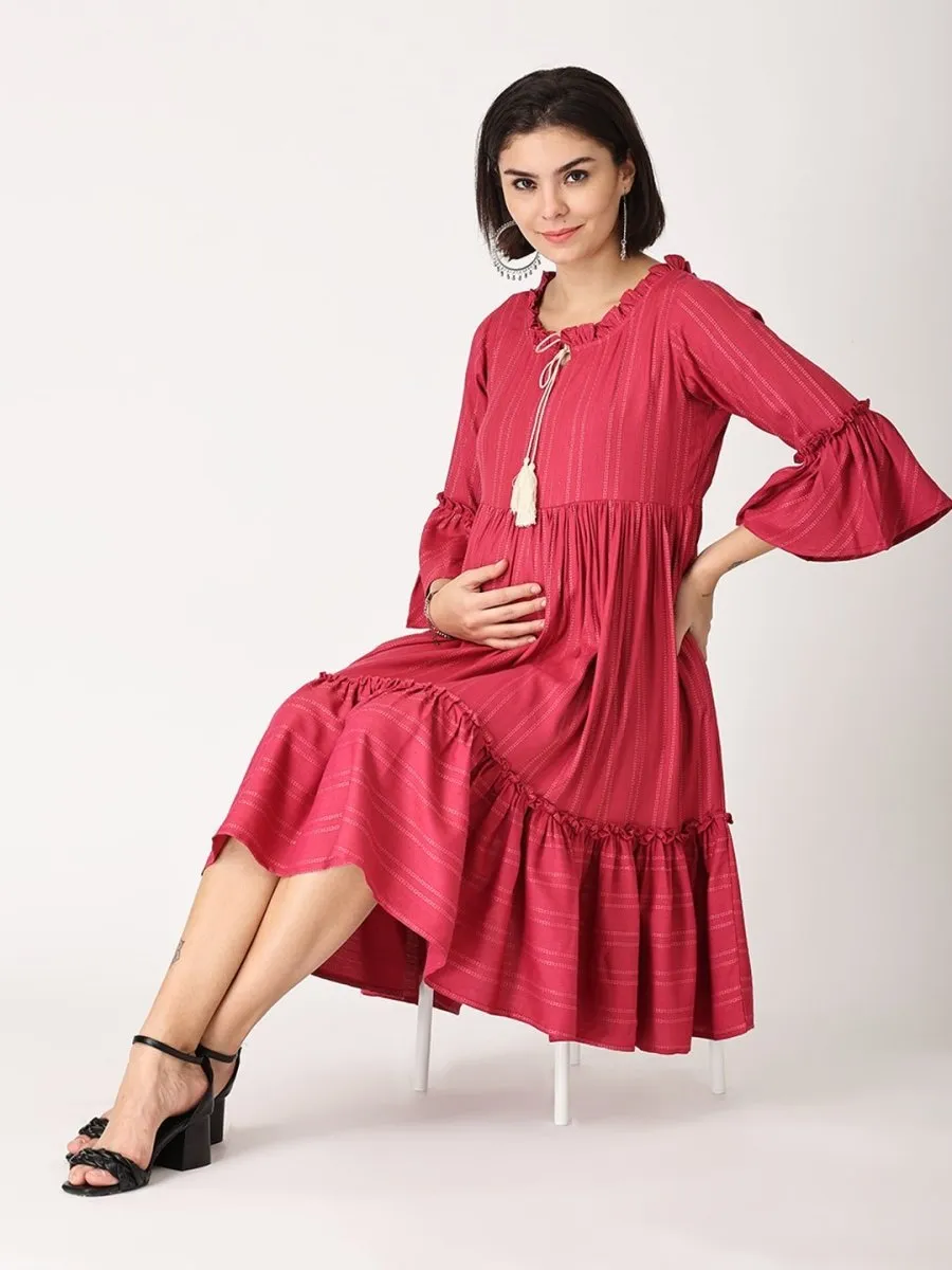 Sugar Berry Maternity Dress with Nursing