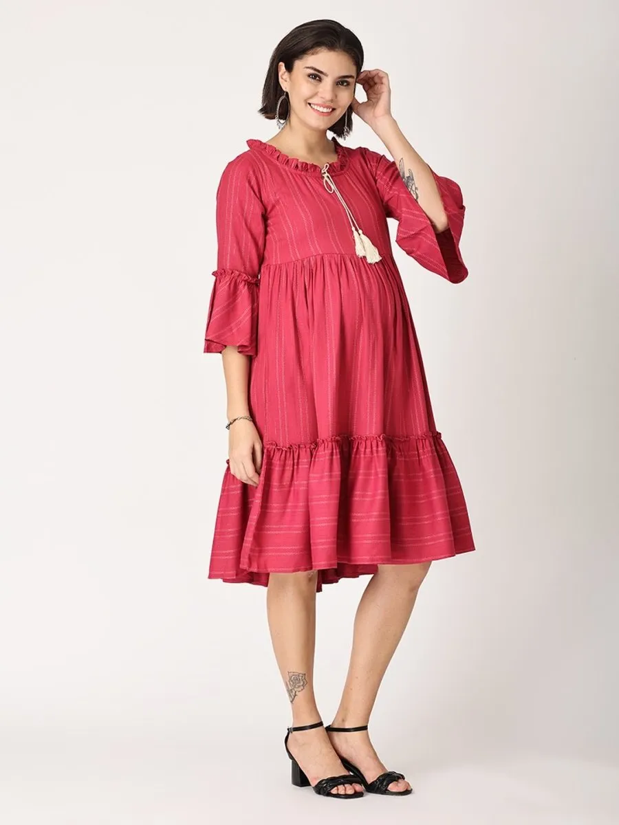 Sugar Berry Maternity Dress with Nursing