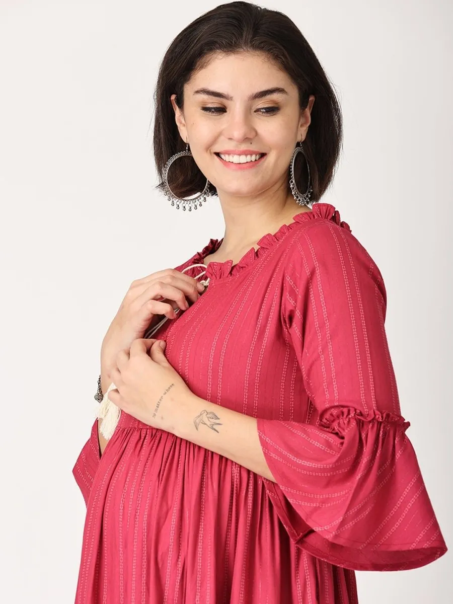 Sugar Berry Maternity Dress with Nursing