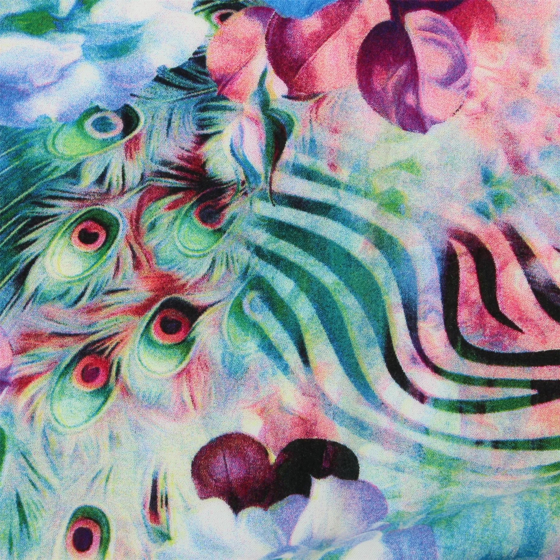 Tailored Fit Long Sleeve Shirt - Psychedelic Zebra Feathers