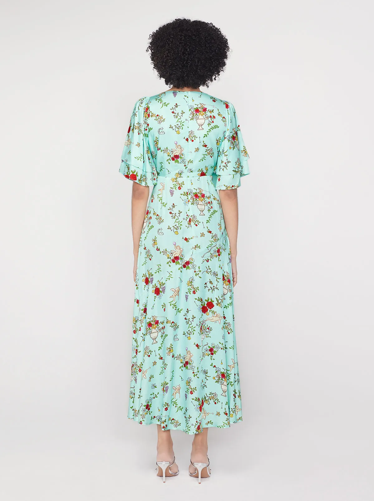 Tallulah Mint Cherub Print Maxi Dress