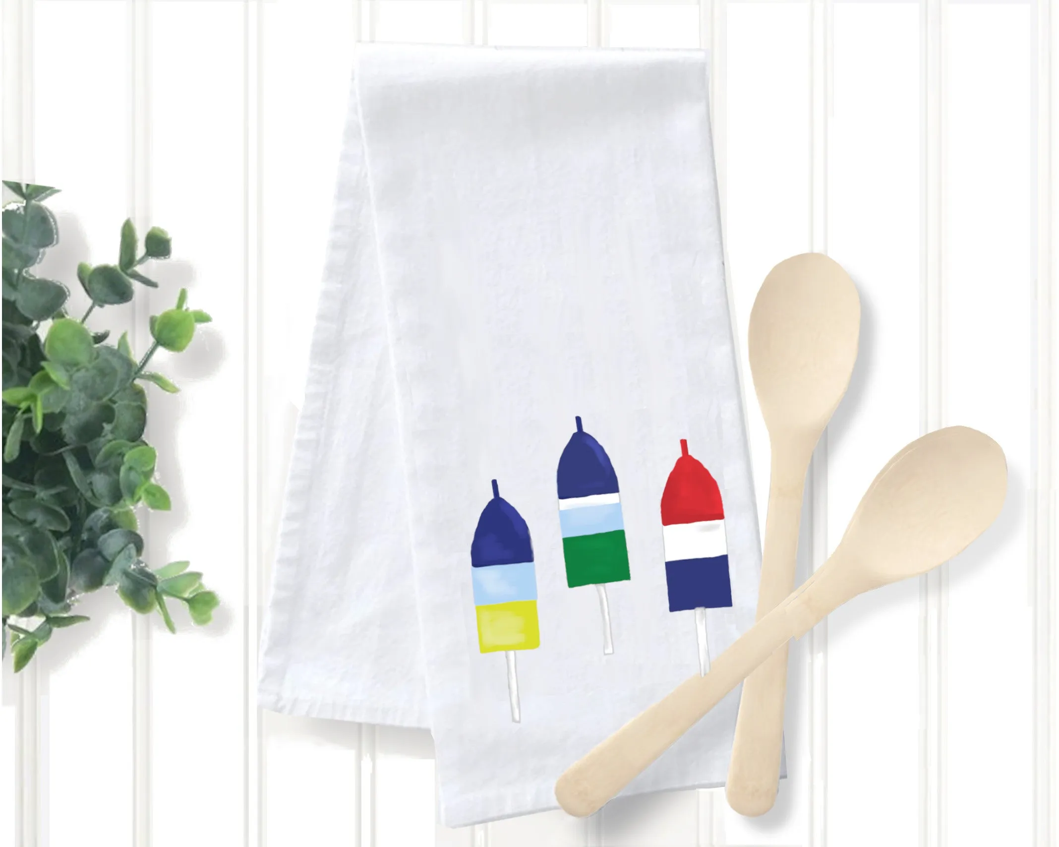 Tea Towel - Coastal Buoys