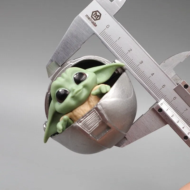 The Mandalorian | Set of 4 Baby Yoda Grogu Action Figures | 10 Cms |