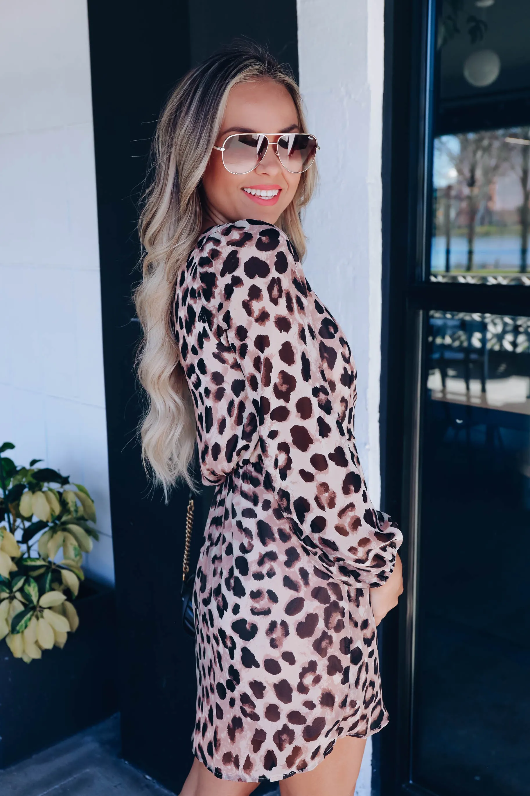 Tiana Leopard One-Shoulder Dress