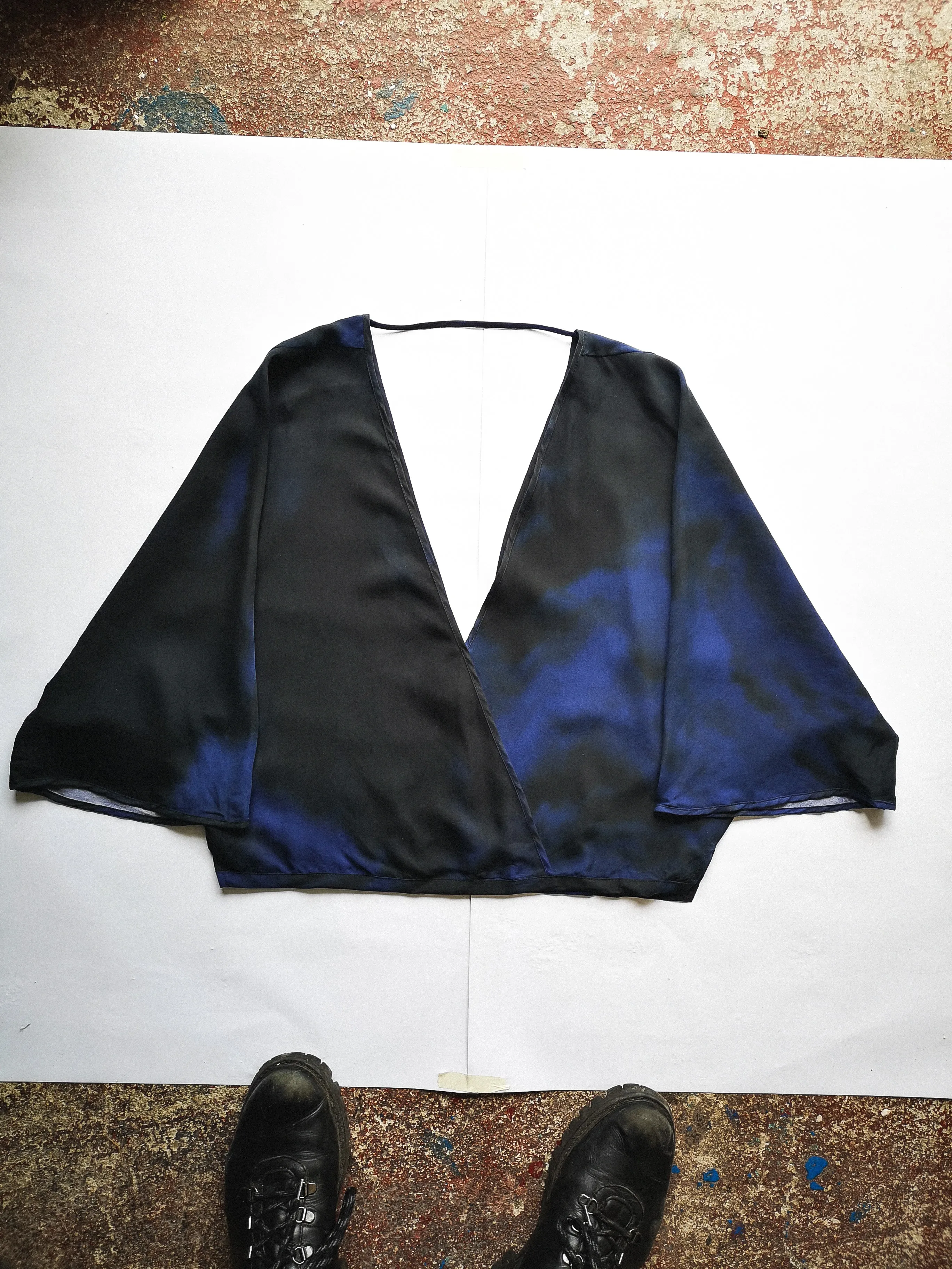 TOP DRAPING - blue printed