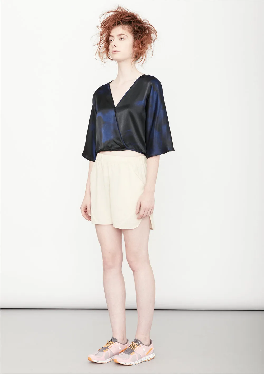 TOP DRAPING - blue printed