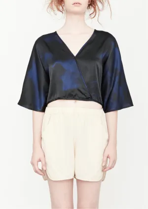 TOP DRAPING - blue printed