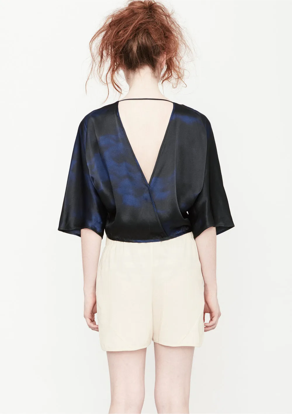 TOP DRAPING - blue printed