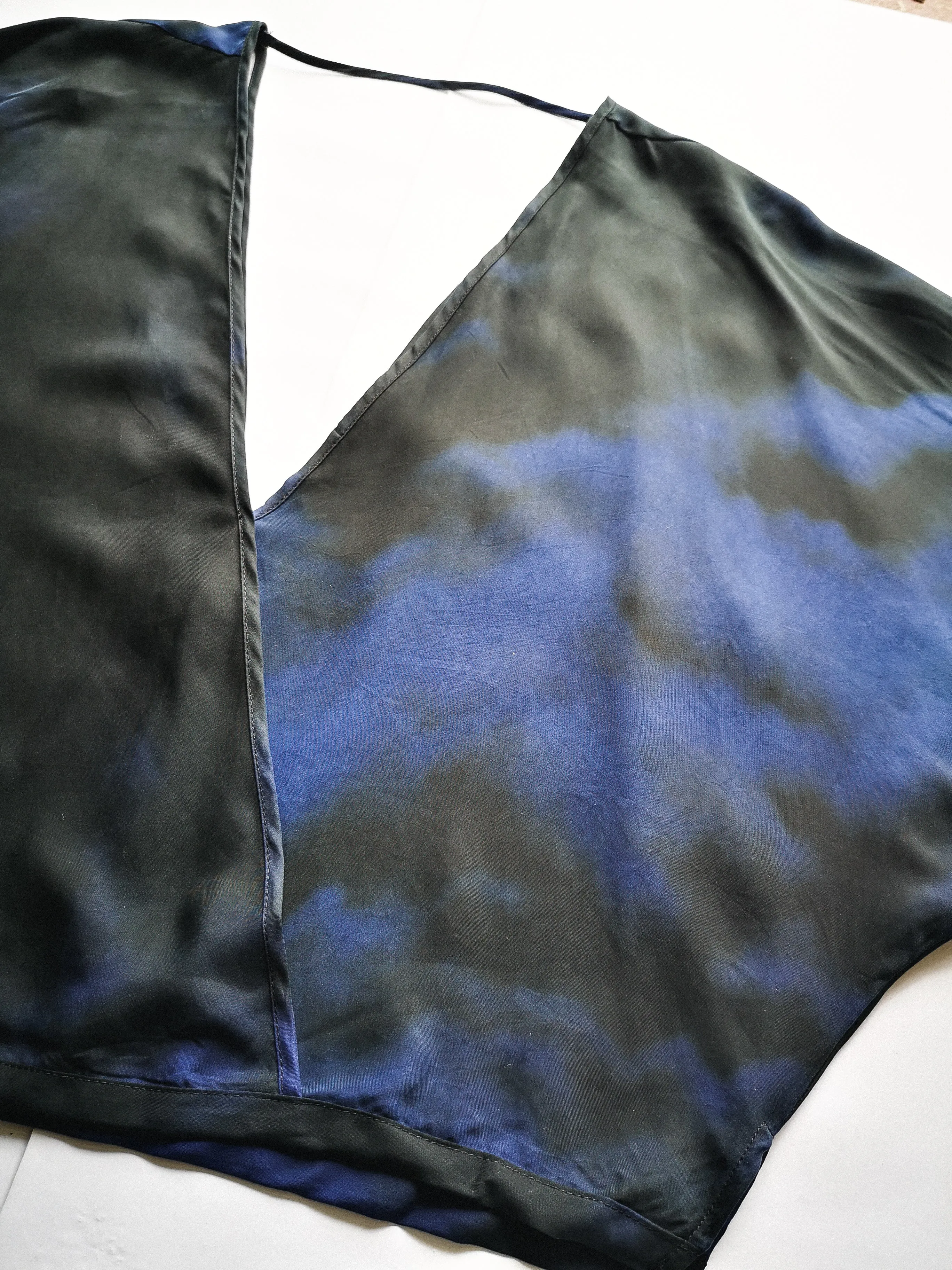 TOP DRAPING - blue printed