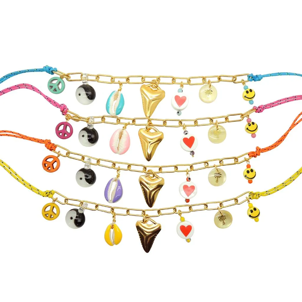 Treasure Island Lucky Charms Nautical Cord Necklace