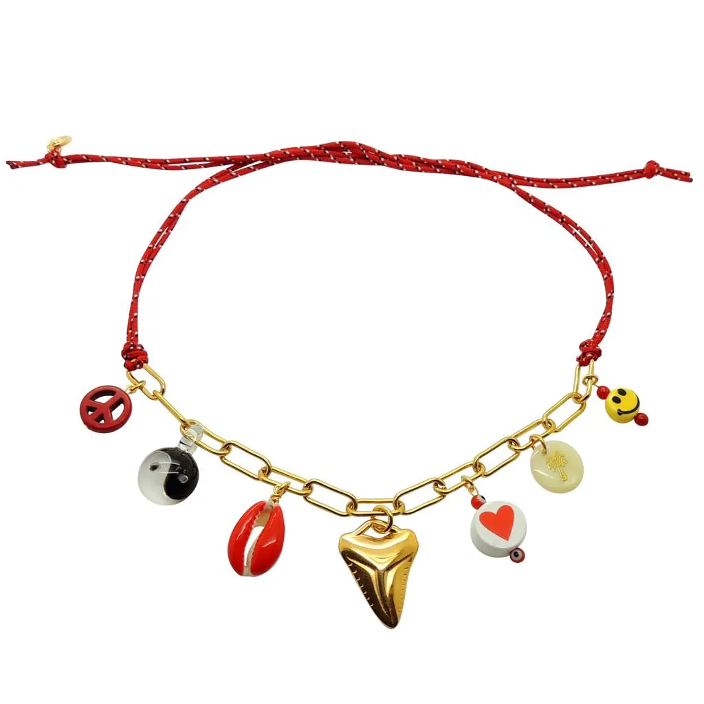 Treasure Island Lucky Charms Nautical Cord Necklace