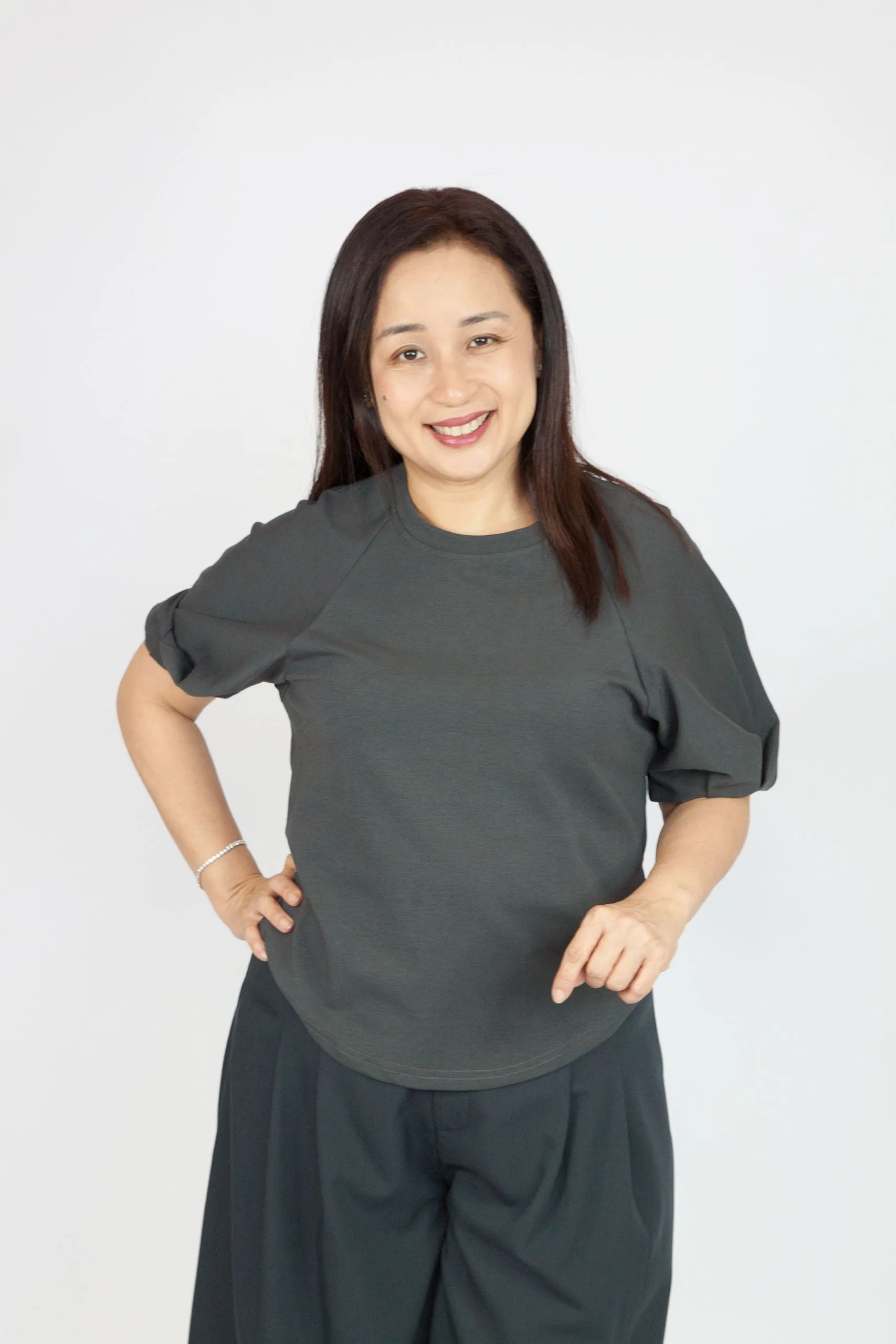 Trendy Folded Sleeve Shirt