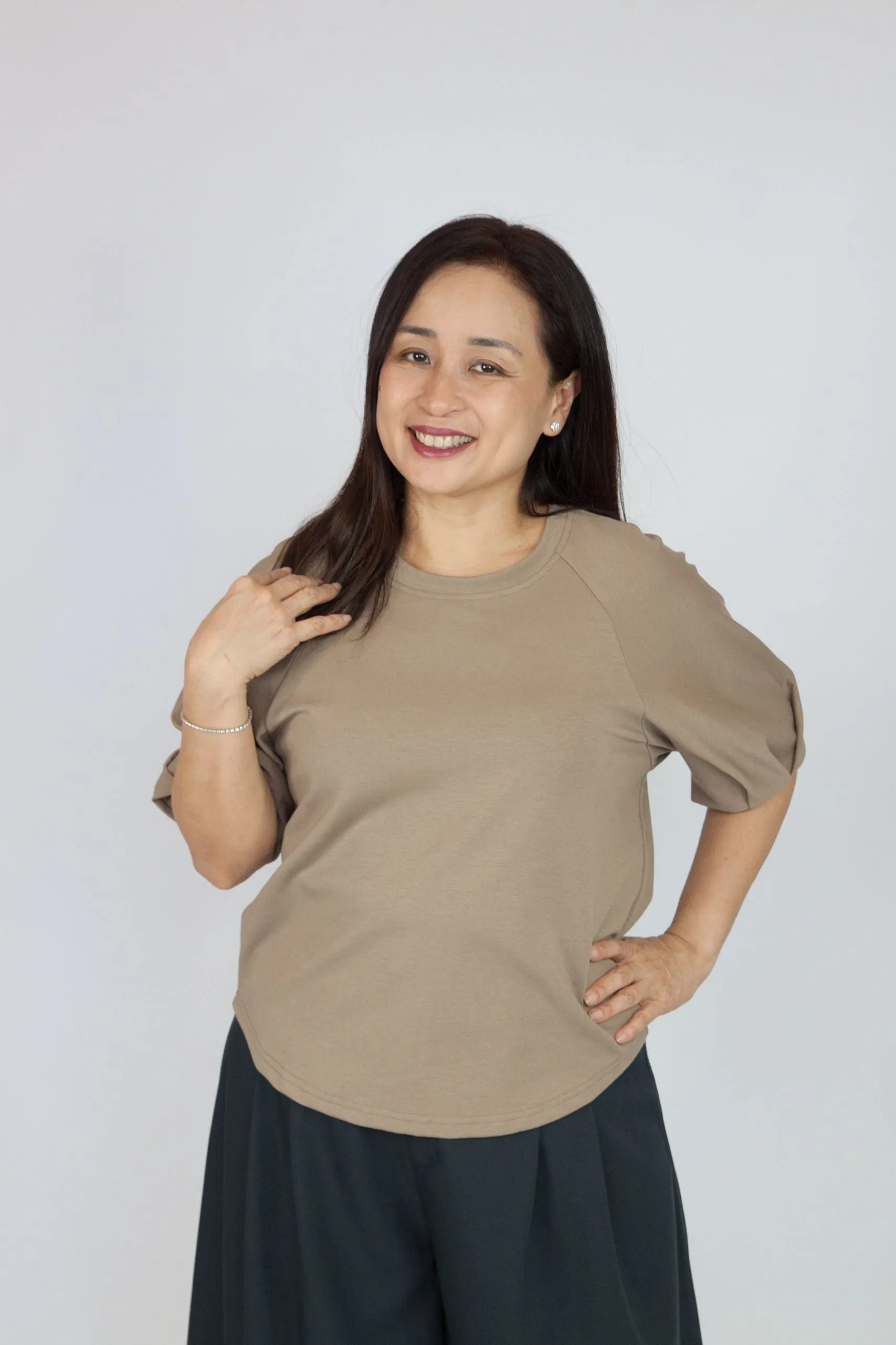 Trendy Folded Sleeve Shirt