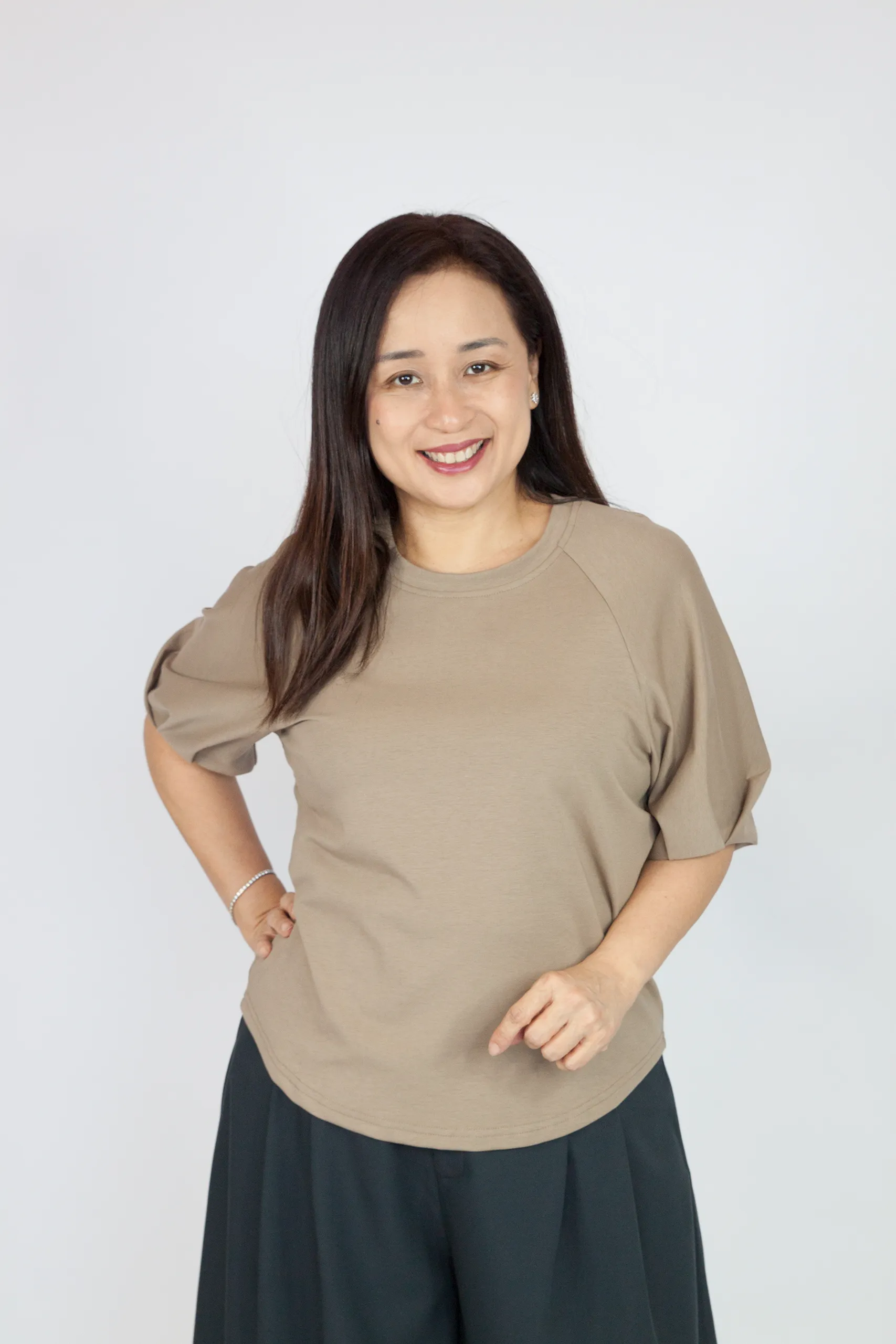 Trendy Folded Sleeve Shirt