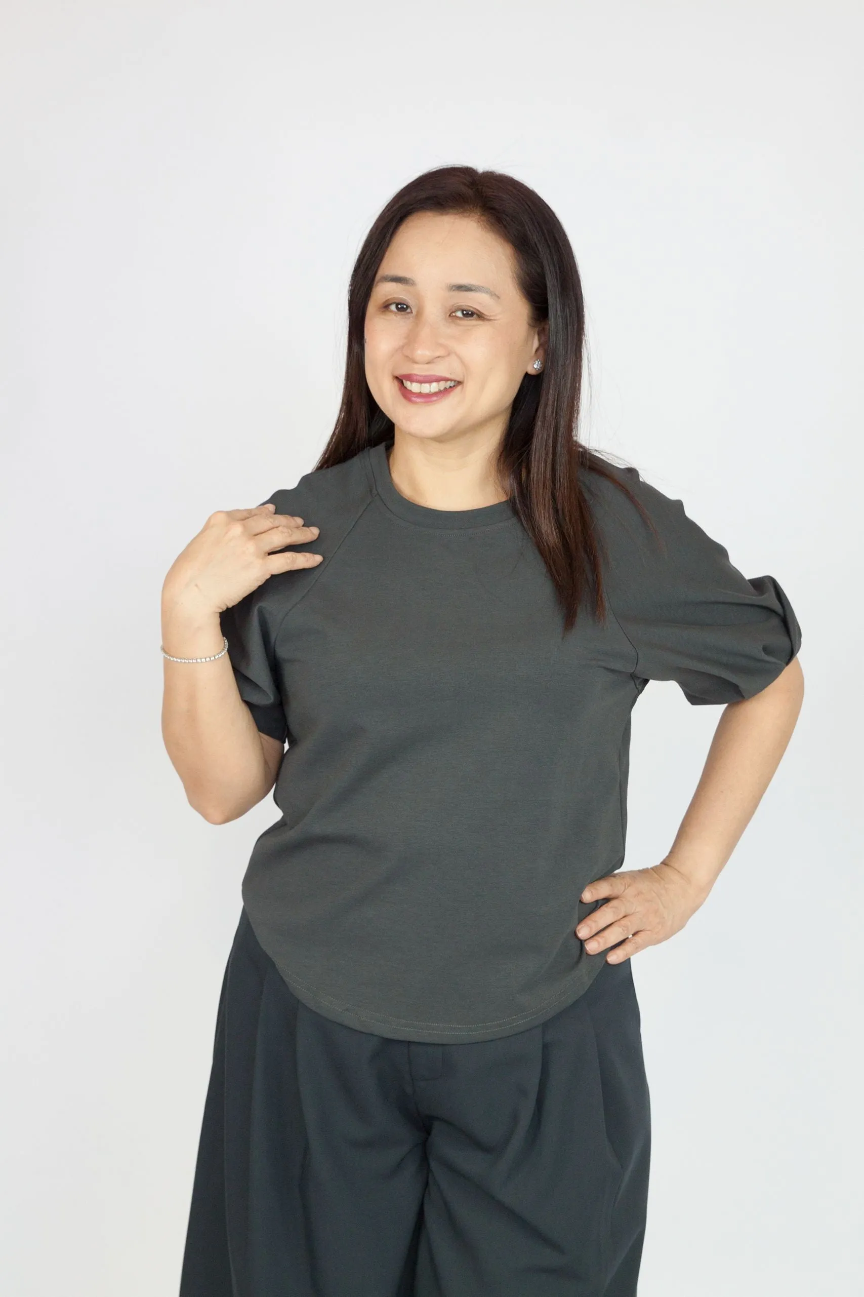 Trendy Folded Sleeve Shirt