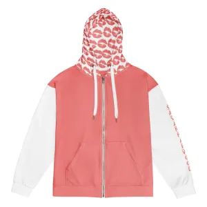 Unisex zip hoodie Pink Kisses
